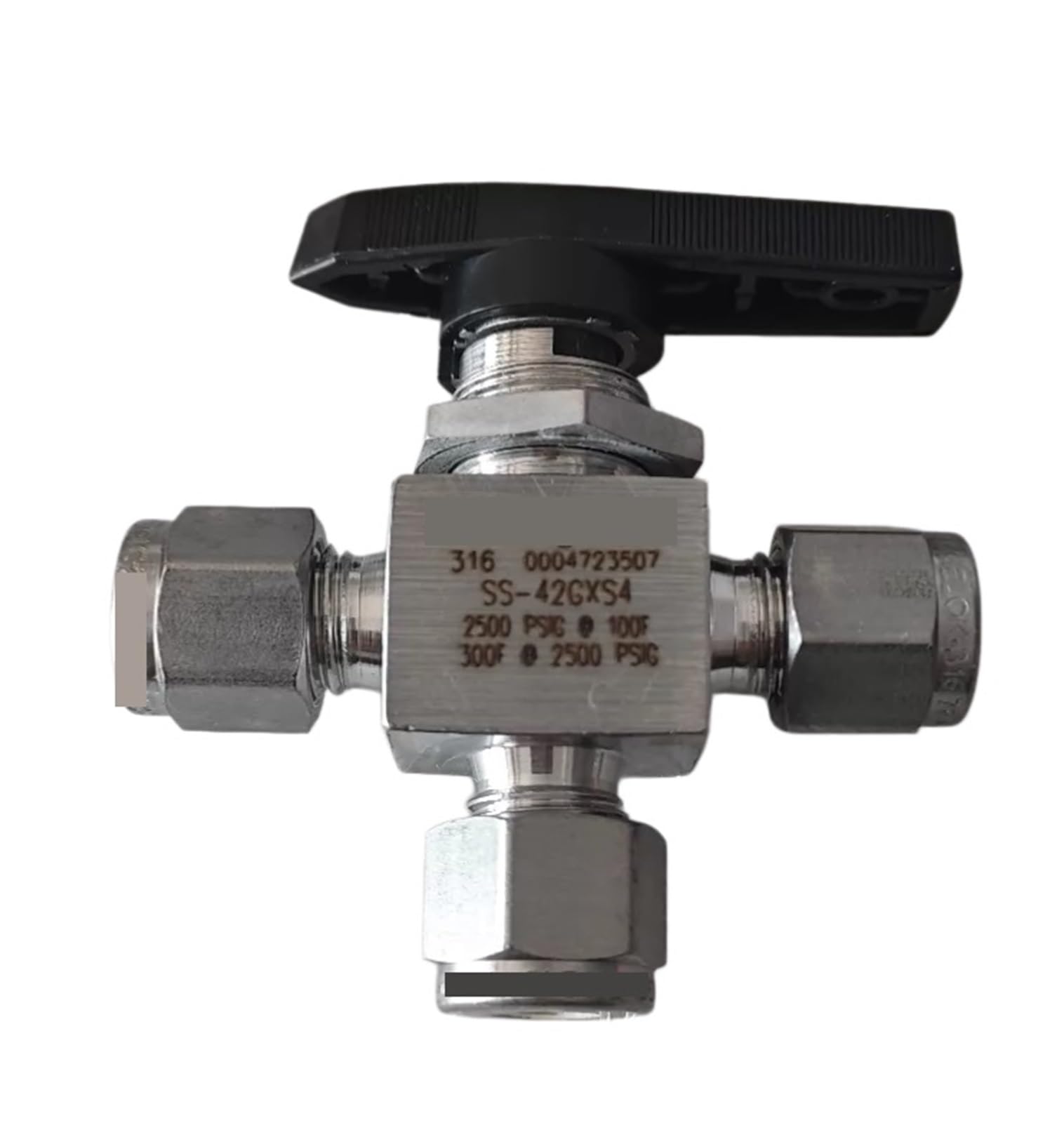 Hqdrcy One Color 3-Way Ball Valve Ss-42Gxs4 1/4 In. For Industry, Manufacturing