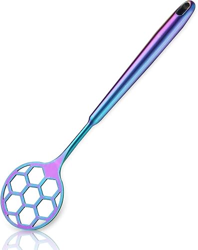 Batidor de masa arcoíris, con forma de fútbol americano, batidor plano de acero inoxidable completo para cocinar y hornear con colorido chapado de