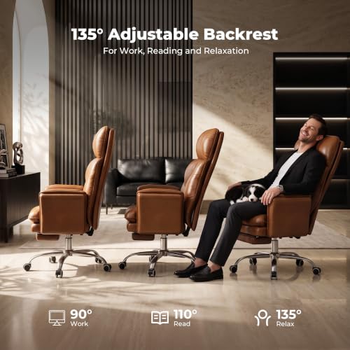 Image of Big and Tall Office Chair, Flip Armrests for Pets & Cross Legged Sitting