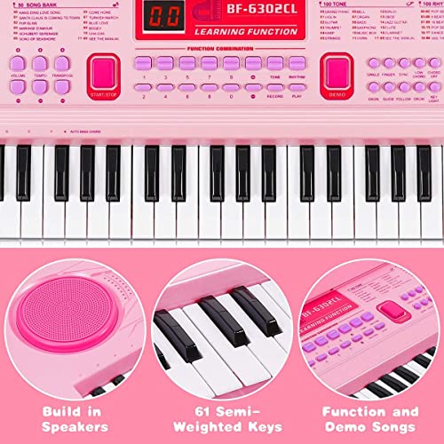 RenFox Clavier Électronique, Clavier de Piano Clavier Numérique 61 Touches Musique Clavier Portable Keyboard Piano pour… - Les Beatles, Paul McCartney, John Lennon, RIngo Starr, George Harrison RenFox Clavier Électronique, Clavier de Piano Clavier Numérique 61 Touches Musique Clavier Portable Keyboard Piano pour… – Image 6