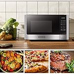 BLACK+DECKER Digital Microwave Oven with Turntable Push-Button Door, Child Safety Lock, Stainless Steel, 0.9 Cu Ft - Image 3