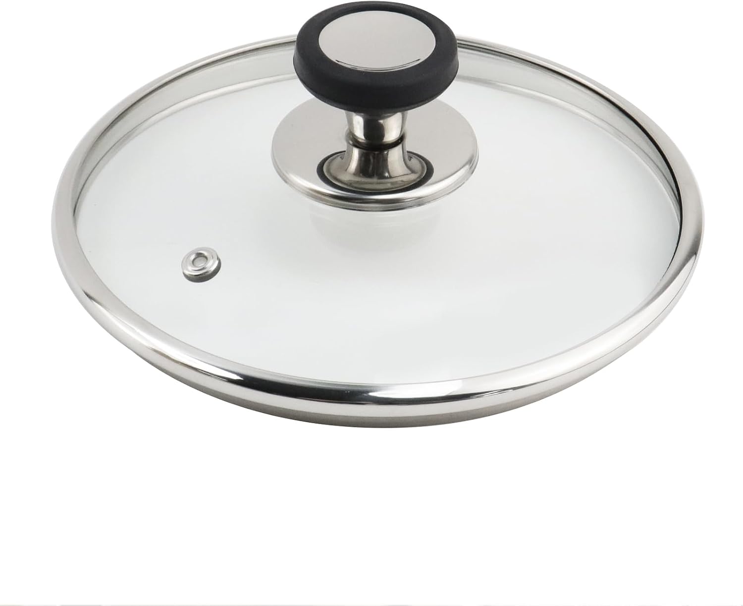 Universal Lids for Pots, Pans and Skillets, 7 Inch Pan Lid, Round Tempered Versatile Glass Pot Lids, Replacement Pan Cover for Frying, Wok, Crock Pot Lid Type-1, 1 PCS(Silver)