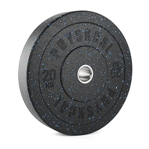 PhysKcal Hi-Temp Crumb Rubber Olympic Bumper Plates, 2’’ Stainless Steel Insert, IWF Coloured Weight Plates, Weight Discs for Weightlifting and Powerlifting