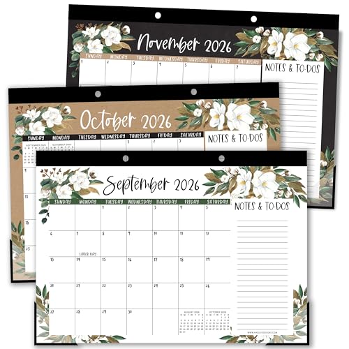 Image of Hadley Designs Large Teacher Desk Calendar 2026-2027 - Desktop Calendar 2026, 18-Month Academic Desk Calendars for School, Home & Office, Cute Classroom Must Haves, Back to School Teacher Gifts