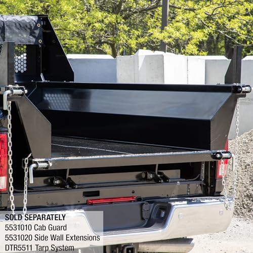 Image of Buyers Products DumperDogg 5531001 8 Foot Steel Dump Body Insert, Corrosion Resistant Black Powdercoat, Truck Dump Body Insert With Indicator Kit For 3 /4 Ton or Higher Pickup Truck