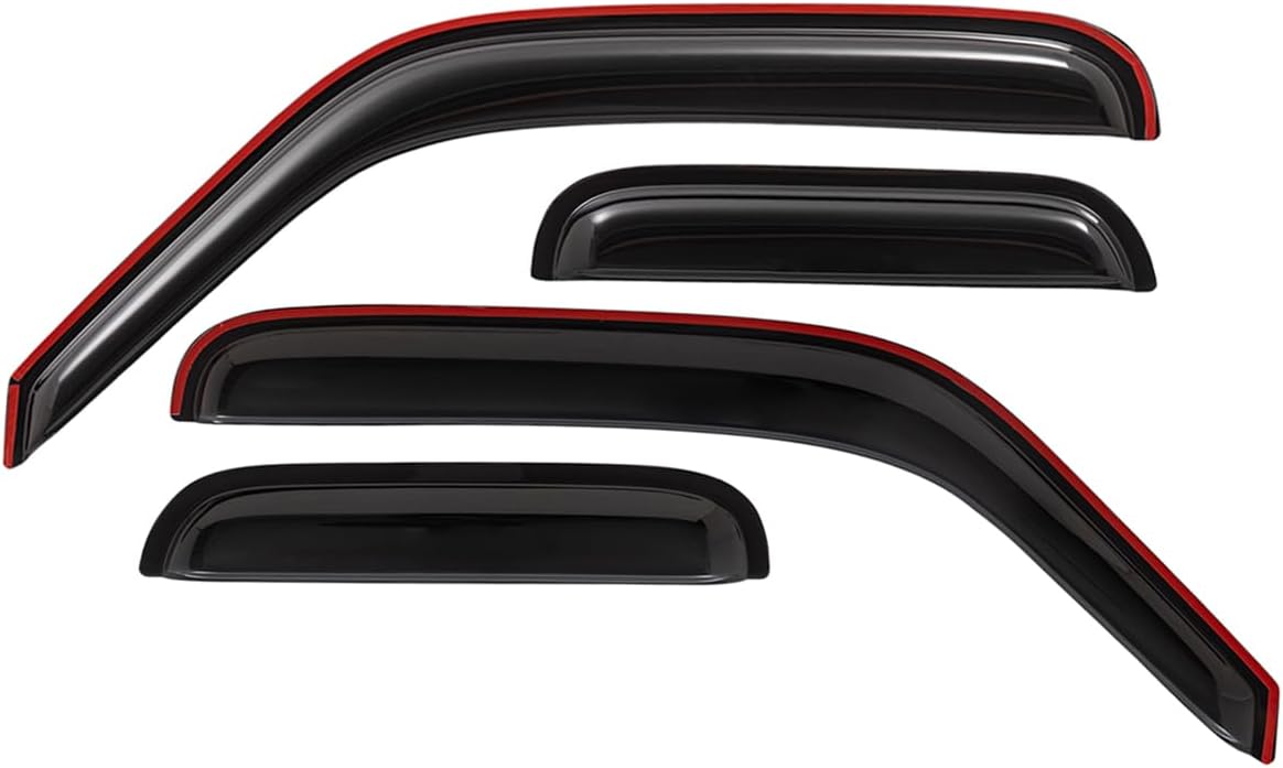 Lightronic WV94423 Side Window Visor Deflector Rain Guard, Dark Smoke ...