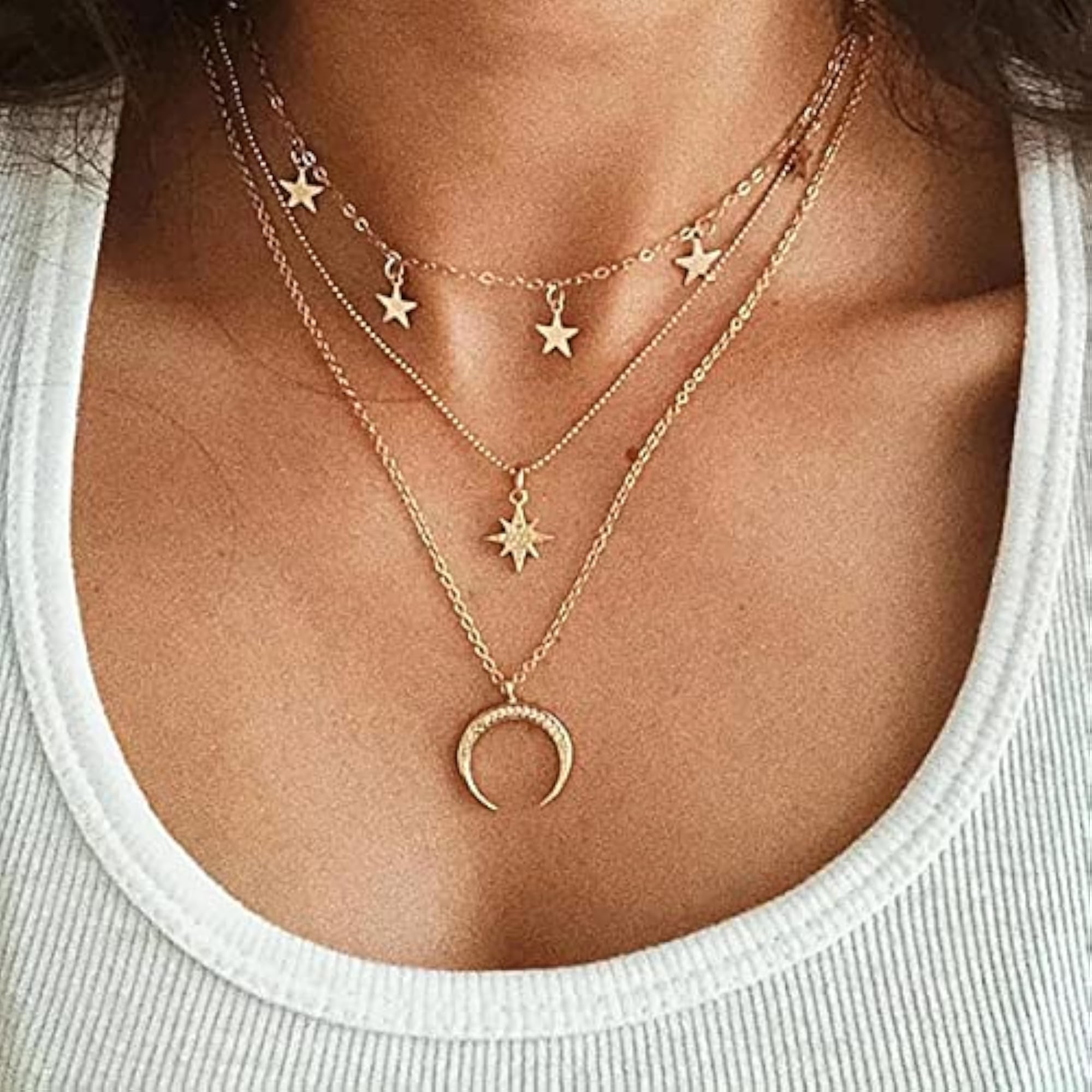Plated Layered Necklace Combos - Stylish Jewelry Set