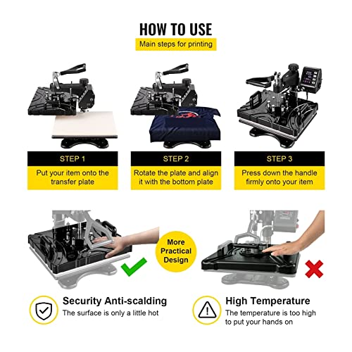 Prensa térmica 12 x 15 pulgadas con doble tubo y control LED miniatura 4