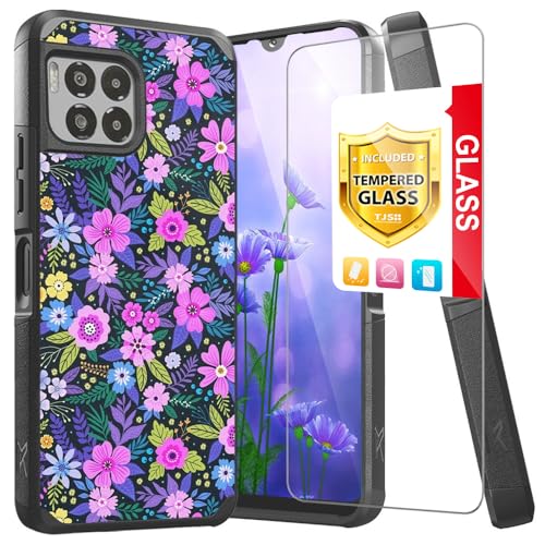 Coque Revvl 7 Pro 5G antichoc double couche avec béquille et protection d'écran 9H