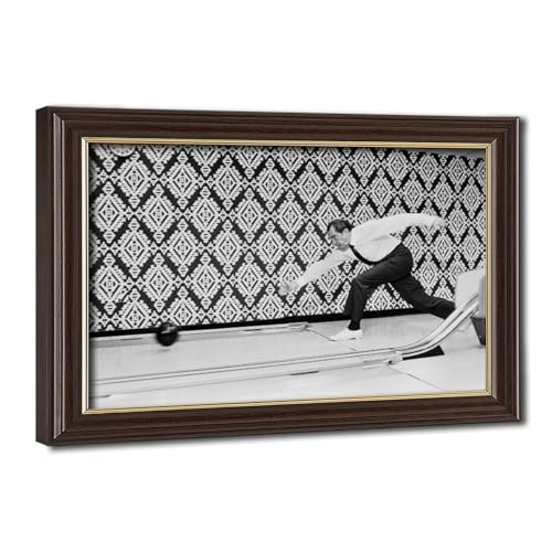 Impression sur toile Richard Nixon noir et blanc cadre mural 61x91