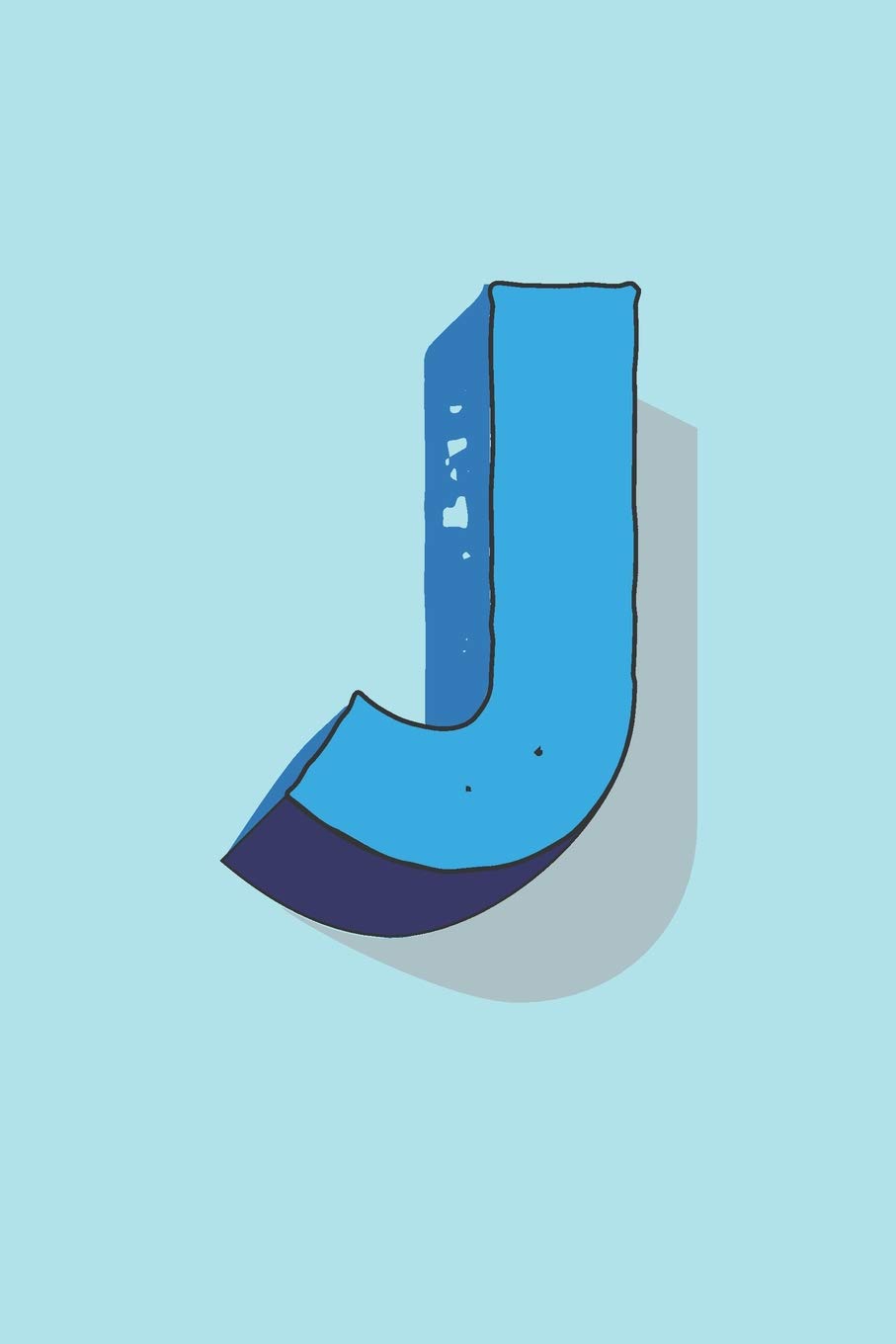 Letter J Monogram Notebook: Journal for Boys ~ Wide Ruled Composition Notebook 6”x9” ~ 120 page (Monogram Notebooks for Boys and Men)