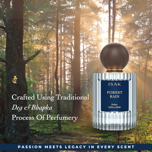 Image of ISAK Forest Rain Unisex Perfume | Eau de Parfum | Premium Perfumes for Men, Women | Petrichor, Lemon, Lilac | Fresh, Long Lasting, Travel Size - 50ml