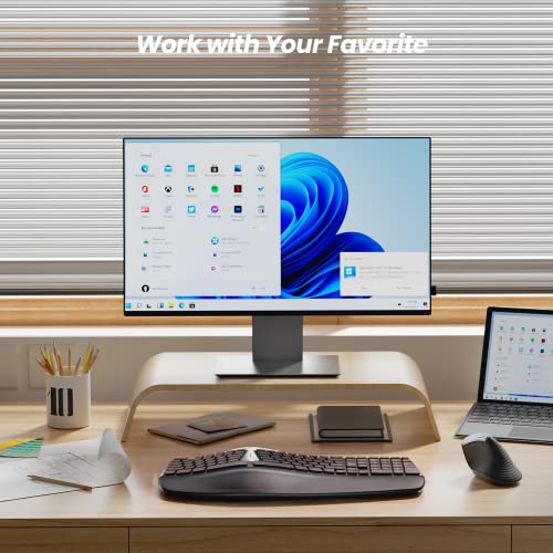 Nulea Wireless Ergonomic Keyboard, 2.4G Split Keyboard With Cushioned Wrist And Palm Support, Arched Keyboard Design For Natural Typing, Compatible With Windows/Mac #TOP7