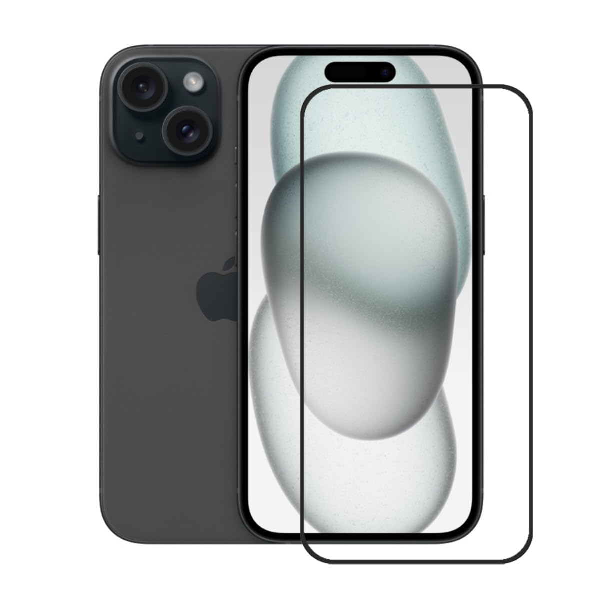 TECHVOR Tempered Glass Screen Protector Compatible For Iphone 15 / iPhone 16 (Black) Edge To Edge Coverage With Easy Installation Kit for Smartphone (B0CJY56QB3) Amazon Price History, Amazon Price Tracker