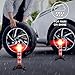 XTREME STP Emergency LED Road Flares, 3 Separate Lighting Modes: Flashing Red, Solid Red and White Flashlight, Visible From Up To A Mile, Foldable Stands/Built-In Magnet Sticks To Car