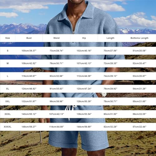 Polo et short gaufré homme ensemble d'été décontracté chic