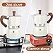UZER 3 tazas Moka Pot Stovetop Espresso Maker Percolator Cafetera de aluminio Imagen de UZER 3 tazas Moka Pot Stovetop Espresso Maker Percolator Cafetera de aluminio