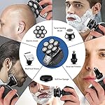 Roziaplus 7D Head Shavers for Bald Men 5 in 1 Waterproof Electric Razor for Men Bald Head Shaver Cordless Mens Electric…