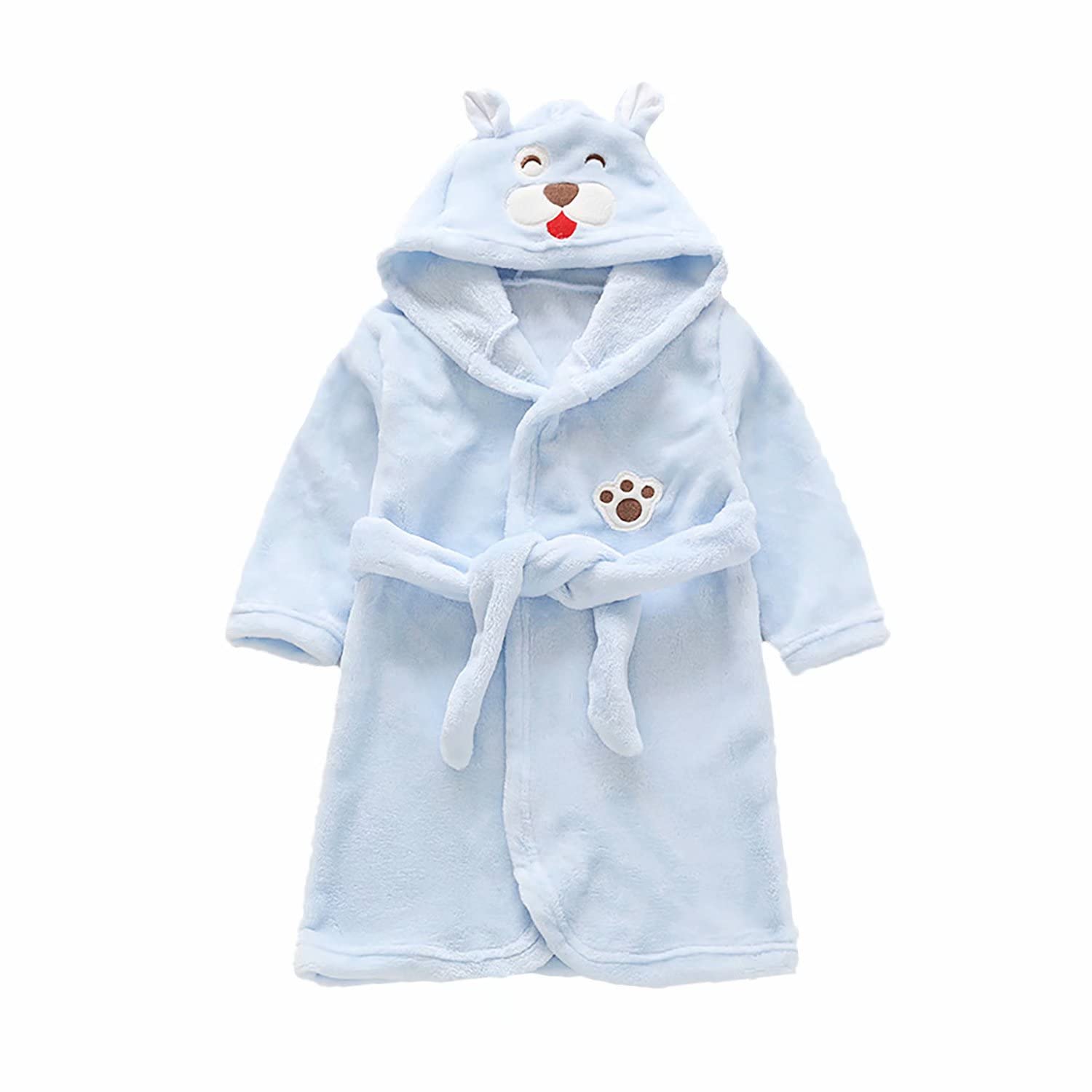 JUNG KOOK Toddler Baby boys Girls Cartoon Bathrobe Flannel Robe Winter Night-robe