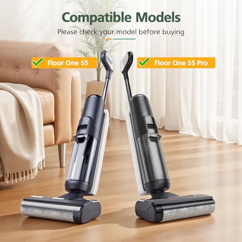 Image of 2+4 Pack S5 / S5 Pro Brush Roller and HEPA Filter Set Compatible with Tineco Floor ONE S5 / Floor One S5 Pro Cordless Wet Dry Vacuum Cleaner, 2 Brush Roller + 4 HEPA Filter(Not FIT iFLOOR 5 / S5 Combo)