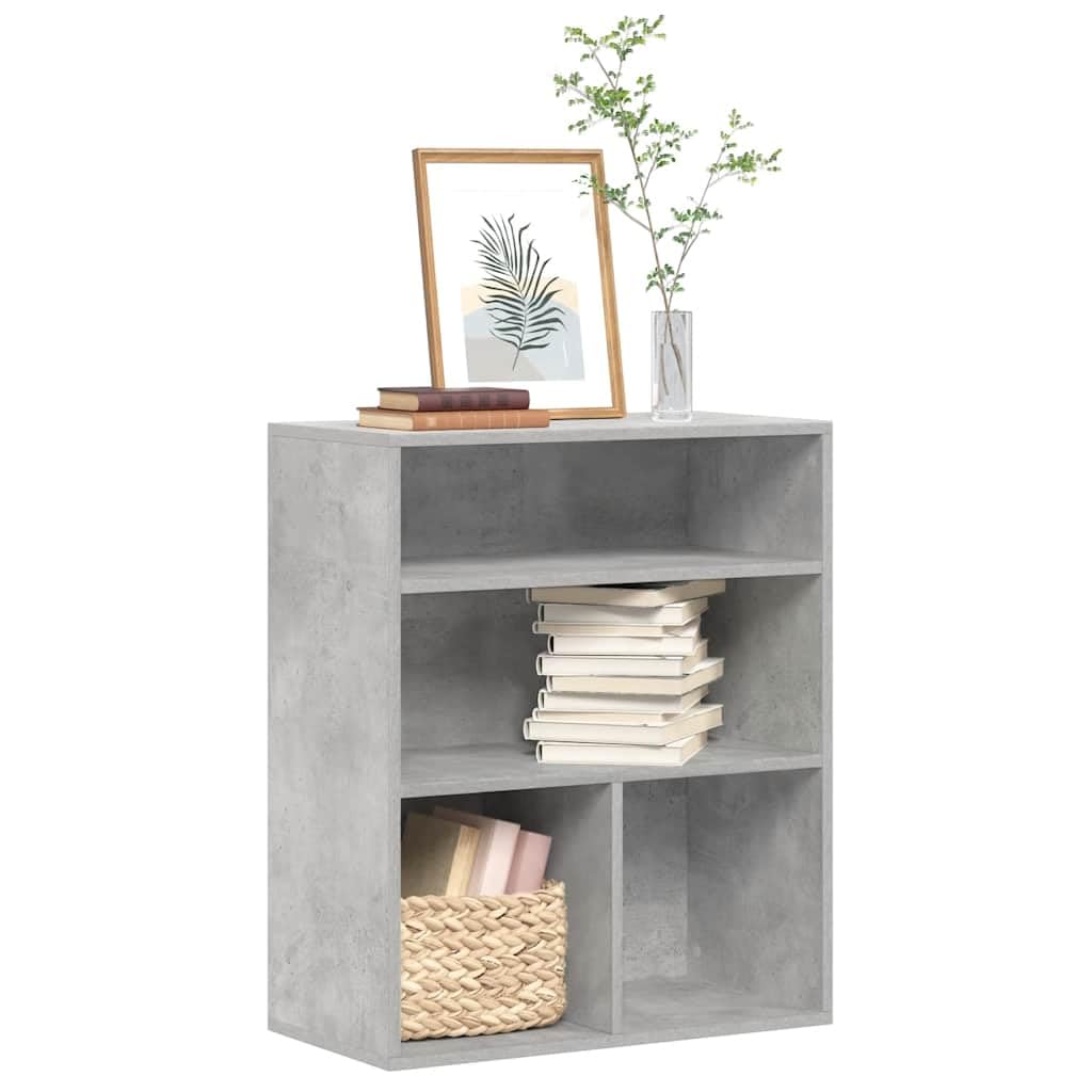vidaXL Estantería Madera contrachapada Gris hormigón 60x30x71,5 cm