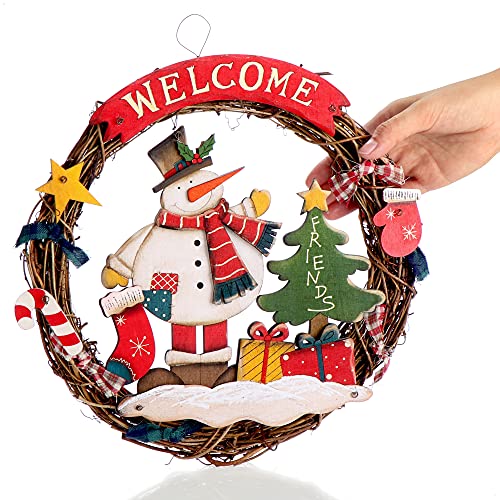 Com-four® Ghirlanda di Natale Intrecciata