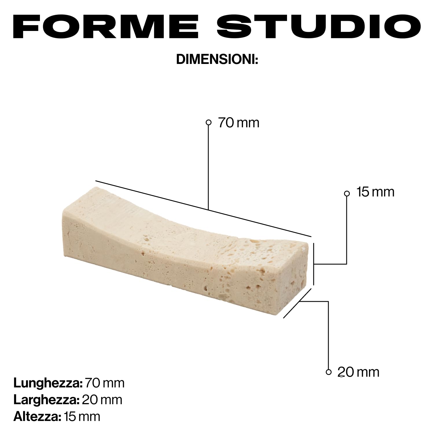 FORME STUDIO Poggia Bacchette in Marmo Travertino – Set 4 Pezzi Artigianali Made in Italy – Accessori tavola di Design – Minimalismo materico e Naturale – Idea Regalo raffinata