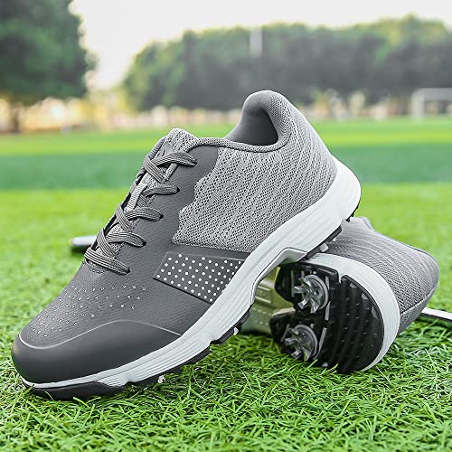 Image of Waterproof Professional Golf Shoes Men Spikes Golf Sneakers Male Outdoor Anti Slip Walking Footwears