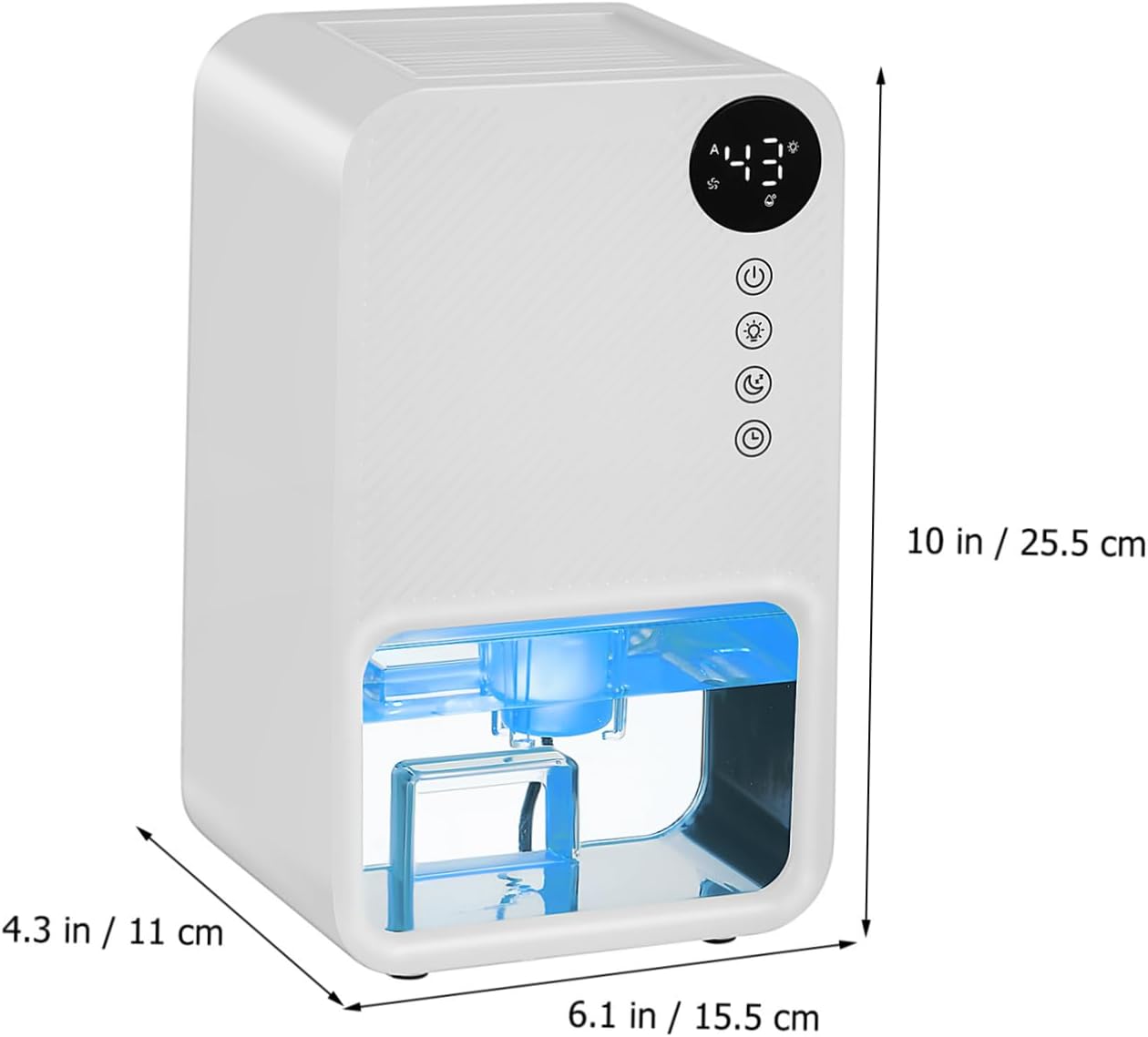 Zerodeko Small Dehumidifier for Bathroom Bedroom Basement Home Us Plug Quiet Operation Touch Screen Safe