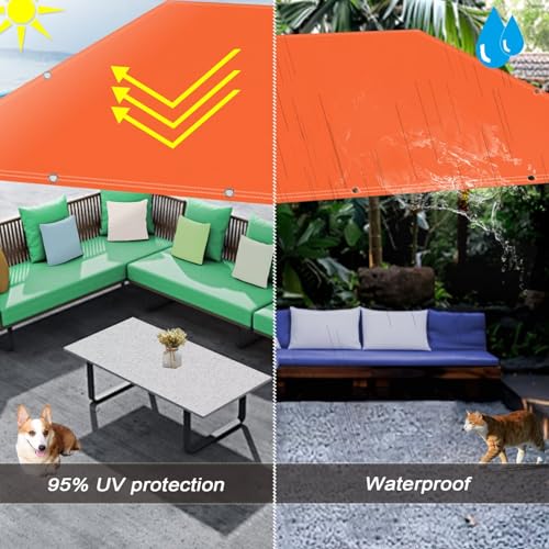 Voiles d'ombrage couverture imperméable résistant aux UV et indéchirable - 5