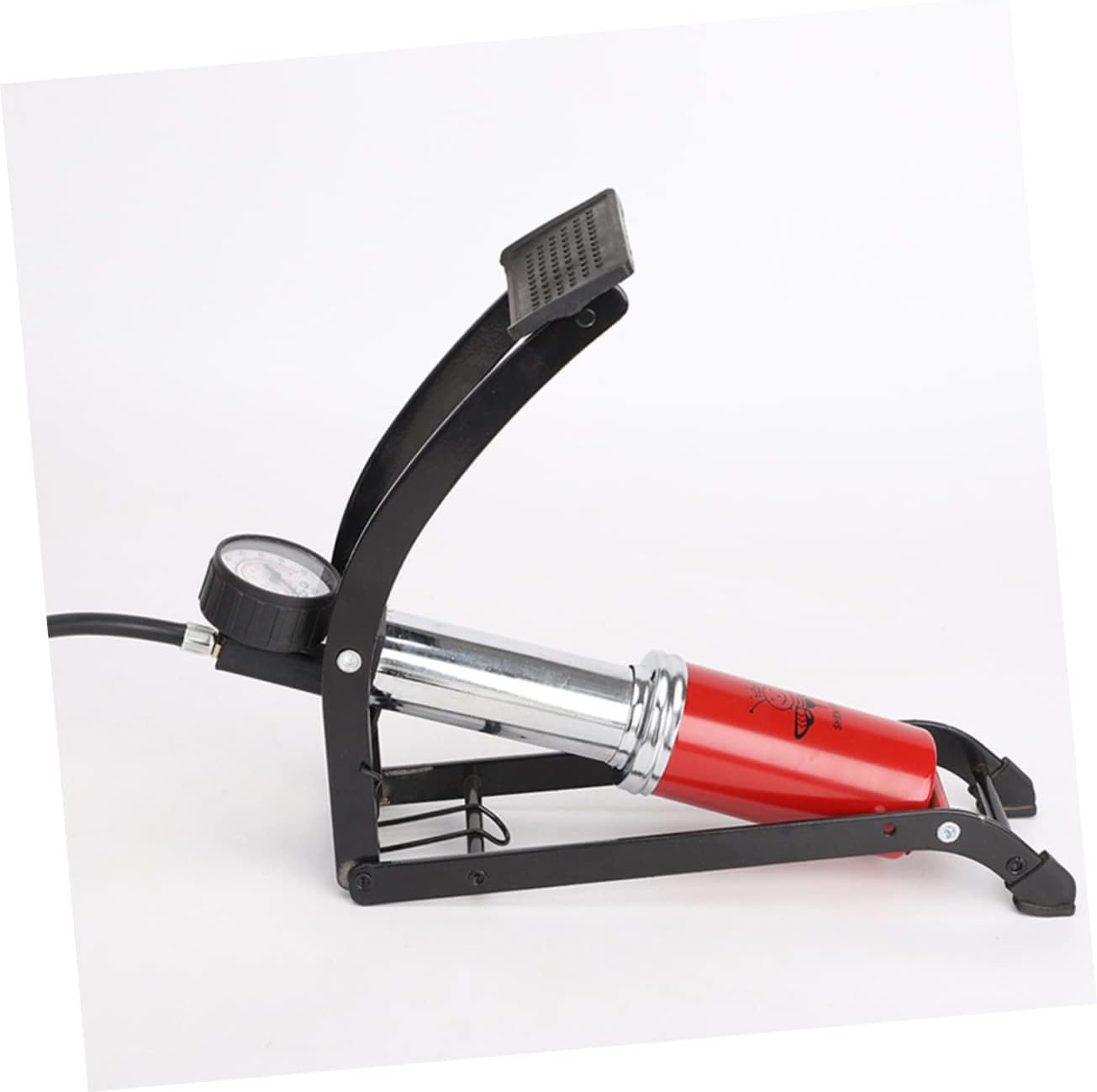 Portable High-Pressure Foot Pump for Cars and Motorcycles Mini Inflator Pressure Gauge and Pedal for Effortless Tire Inflation