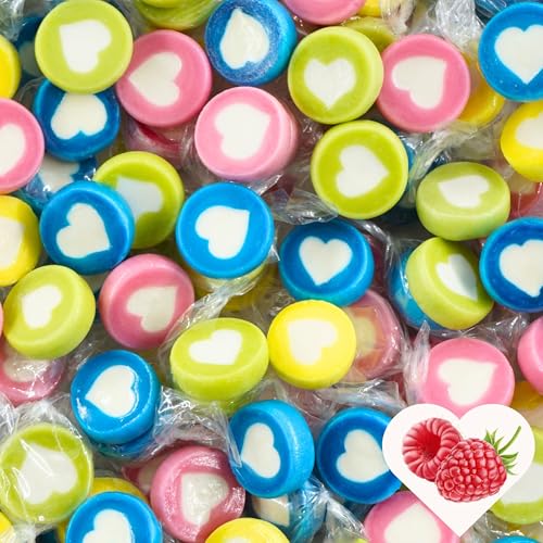 EinsSein Caramelle Cuore Colorato 500g – Caramelle per Feste Bambini Matrimonio Battesimo Comunione San Valentino | Decorazioni & Regali Dolci