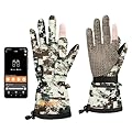 SAVIOR HEAT Upgraded Heated Gloves for Hunting, Camo Waterproof Electric Gloves for Men & Women, Type-C Fast Charge, up to 11H Warmth for Duck Hunting in Cold Weather (Green Brown Camo, M/L)