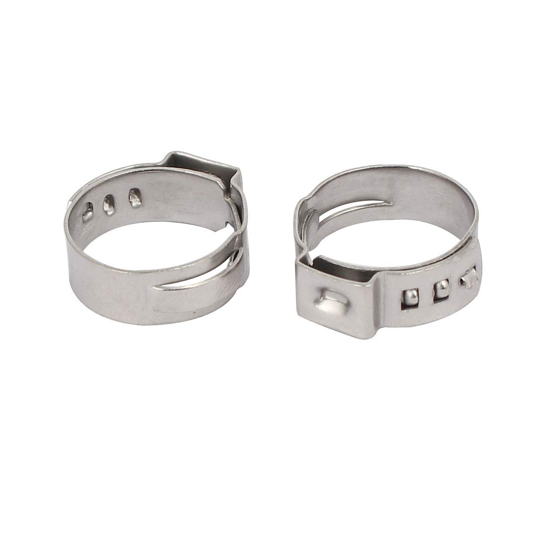 Aexit 14.5mm-17mm 304 Clamps Stainless Steel Adjustable Cable Pipe Tight Hose Strap Clamps Clamps 10pcs