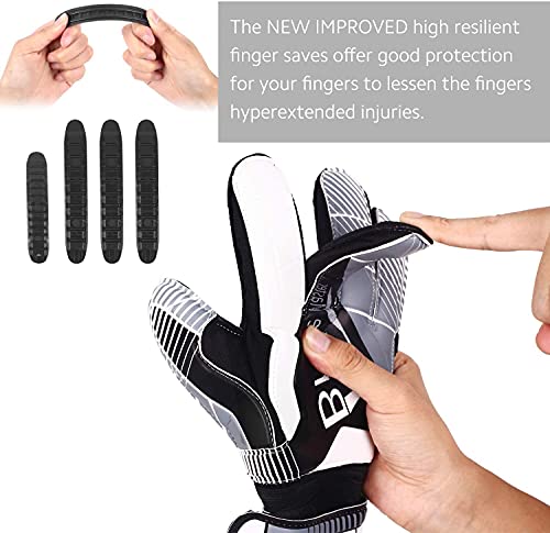 Brace Master Goalie Gloves For Youth & Adult, Goalkeeper Gloves Kids With Finger Support, Soccer Gloves For Men And Women, Junior Keeper Gloves For Training And Match, (Black-White, 7) #TOP1