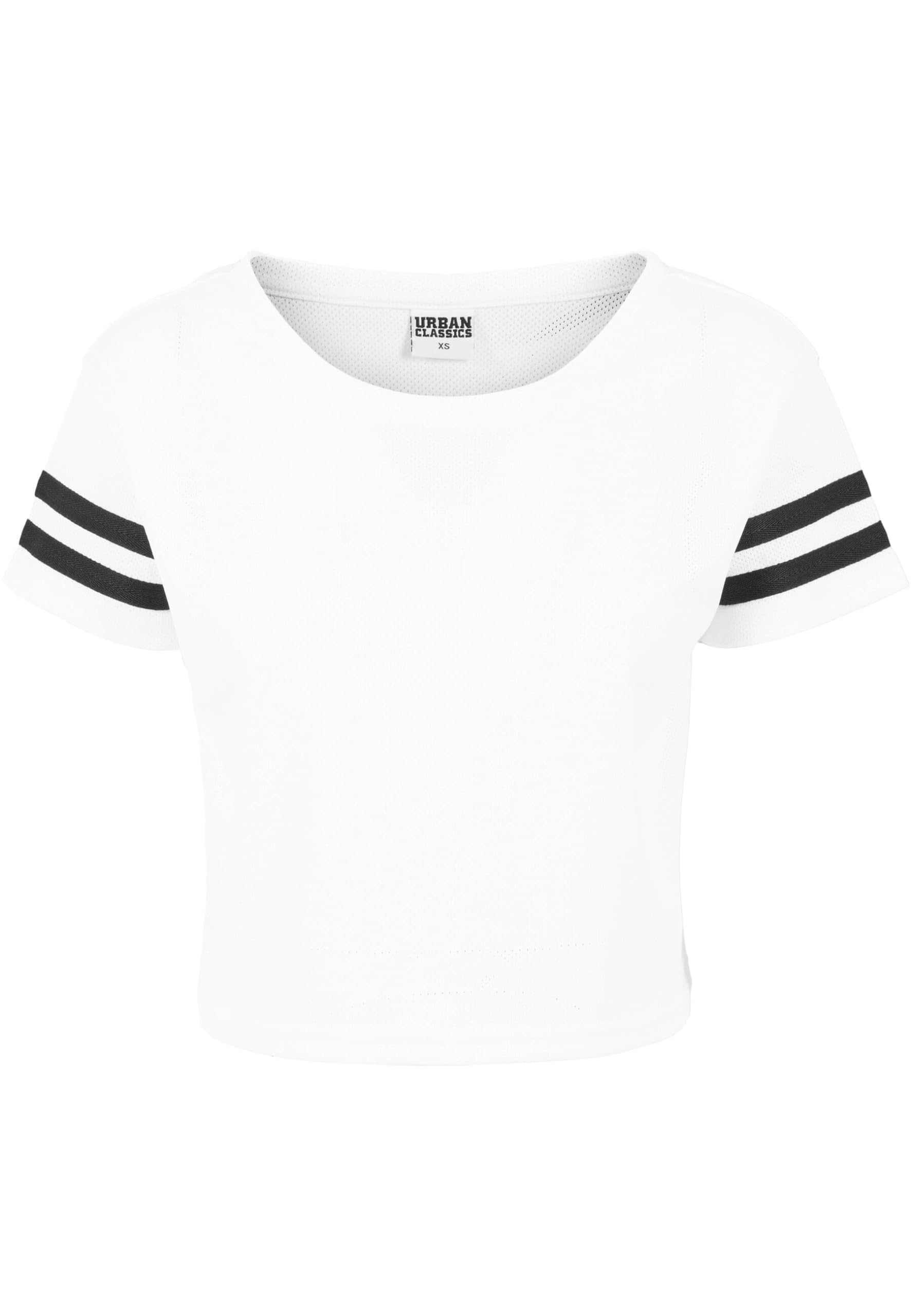 Urban Classics Women's Ladies Mesh Short Tee T-Shirt, Multicoloured (wht/blk 224), S