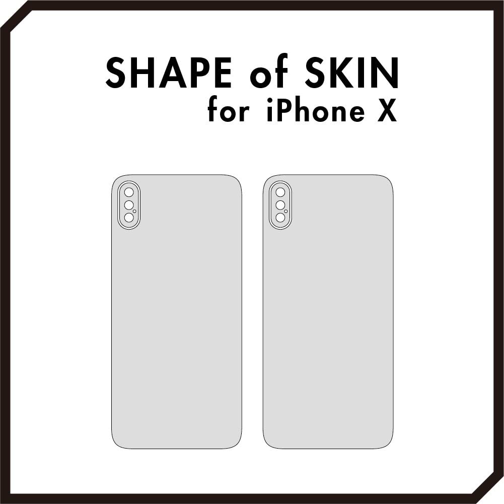 Amazon | wraplus スキンシール iPhoneX 対応 ブルー 背面 保護 カバー