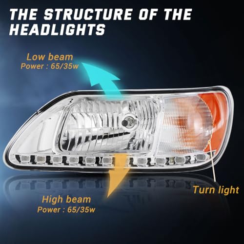 Seassauto LED Headlights Assembly for 2003-2007 International 9200-9900，With Turn Signal Lights Headlights Assembly Truck Accessories， Truck Driver Left Side by Seassauto - Used condition - Image 6