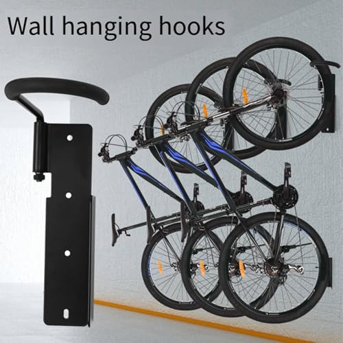 Soporte de pared para bicicletas pack de 2 colgadores giratorios para garaje 2