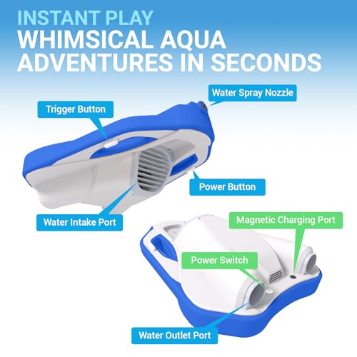 Zeraty 2026 Upgrade Electric Swimming Kickboard for Kids, Swim Training Floating Pool Board Propulsion, Water Sports Underwater Scooter Floats for Children (Ocean Blue) by Zeraty - Image 6