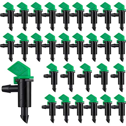 Outus 30 Pieces Flag Drip Irrigation Garden Irrigation Flag Dripper Irrigation Drip Emitter 4-Gallon Per Hour for Local Trees and Shrubs Watering