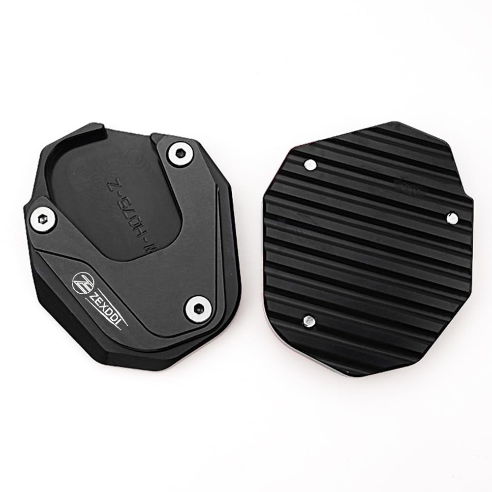 Adatto per Honda XADV X-ADV X ADV 750 NC750X NC750 X 2021-2024, Piastra di Allargamento per Cavalletto Laterale CNC per Moto, Accessorio per Piedino di Supporto (Nero)