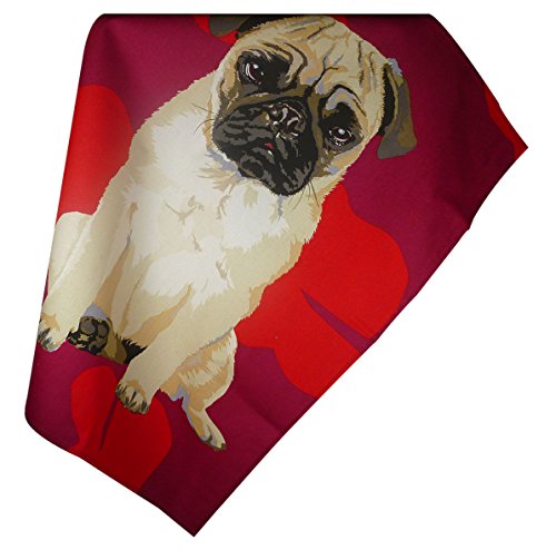 Paño de cocina original Leslie Gerry ilustrado con perro carlino para decoración 2