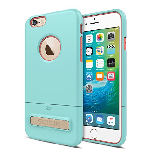 Seidio Surface With Metal Kickstand Case For Iphone 6/6S [Dual-Layer Protection] - Non-Retail Packaging - Aqua/Pink #TOP6