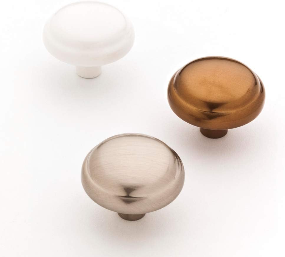 Franklin Brass Top Ring (1-Pack) Cabinet Knobs Satin Nickel Hardware for Kitchen, Drawer Pulls, Dressers, Closet Door 1-3/16" P30068W-SN-C