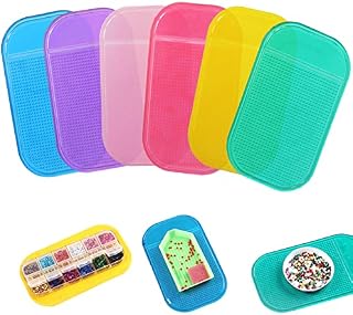 Jatidne 6 Pieces Diamond Painting Mat Sticky Anti Slip Diamond Art Accessories Tools