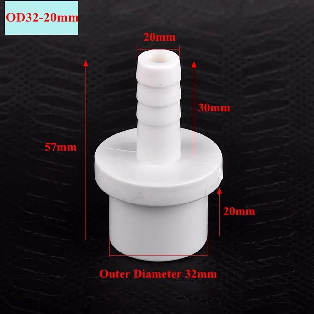 20 szt. złączy Pagoda z PVC do nawadniania ogrodu – białe adaptery do węży o różnych rozmiarach(5pcsx32mmx20mm)