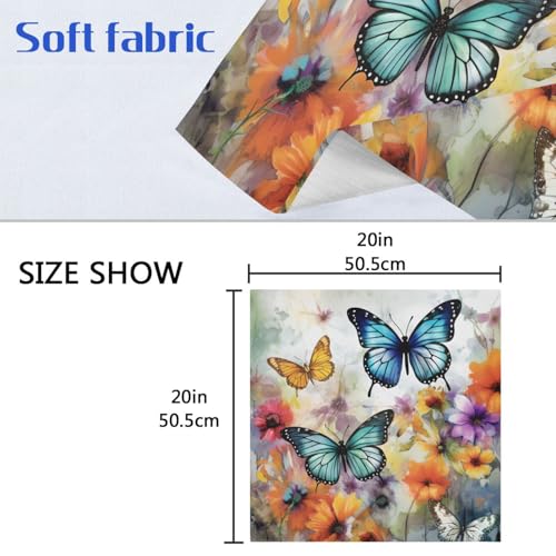 Servilletas de Tela con Diseño de Mariposa Multicolor Pack 6 miniatura 6