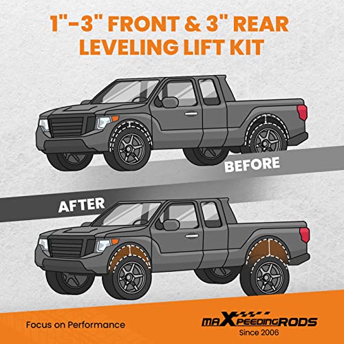 Maxpeedingrods TD87PP 1-3 Inch Leveling Lift Kit W/Shocks For Chevy Silverado/Gmc Sierra 1500 4Wd 1999-2007 thumb #6