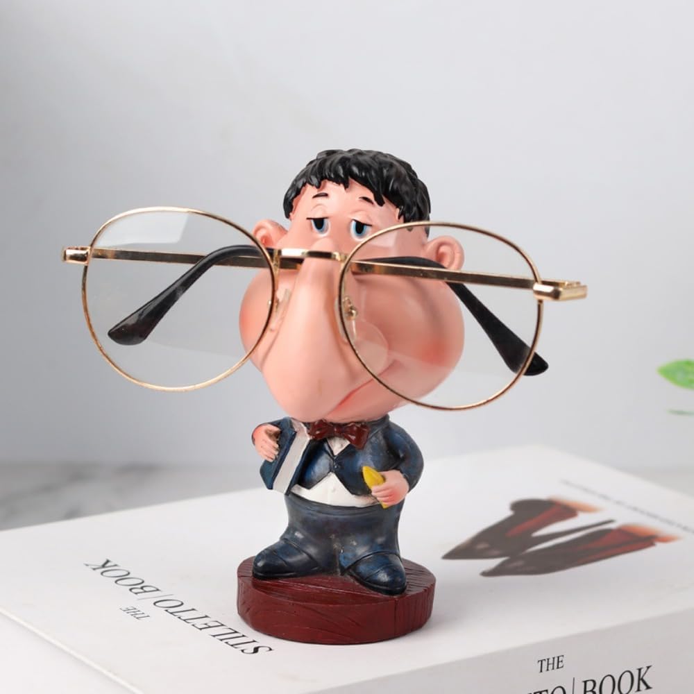 Resin Glasses Holder - Cute Eyeglasses Stand,Sunglasses Display Stand Rack,Creative Gift Nightstand Home Office Desk Decor image 2